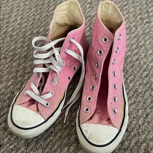 Trendy Pink High-Top Sneakers